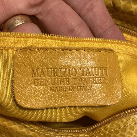 Maurizio Taiuti Italian Leather Alligator Embossed  Clutch - Picture 6 of 6